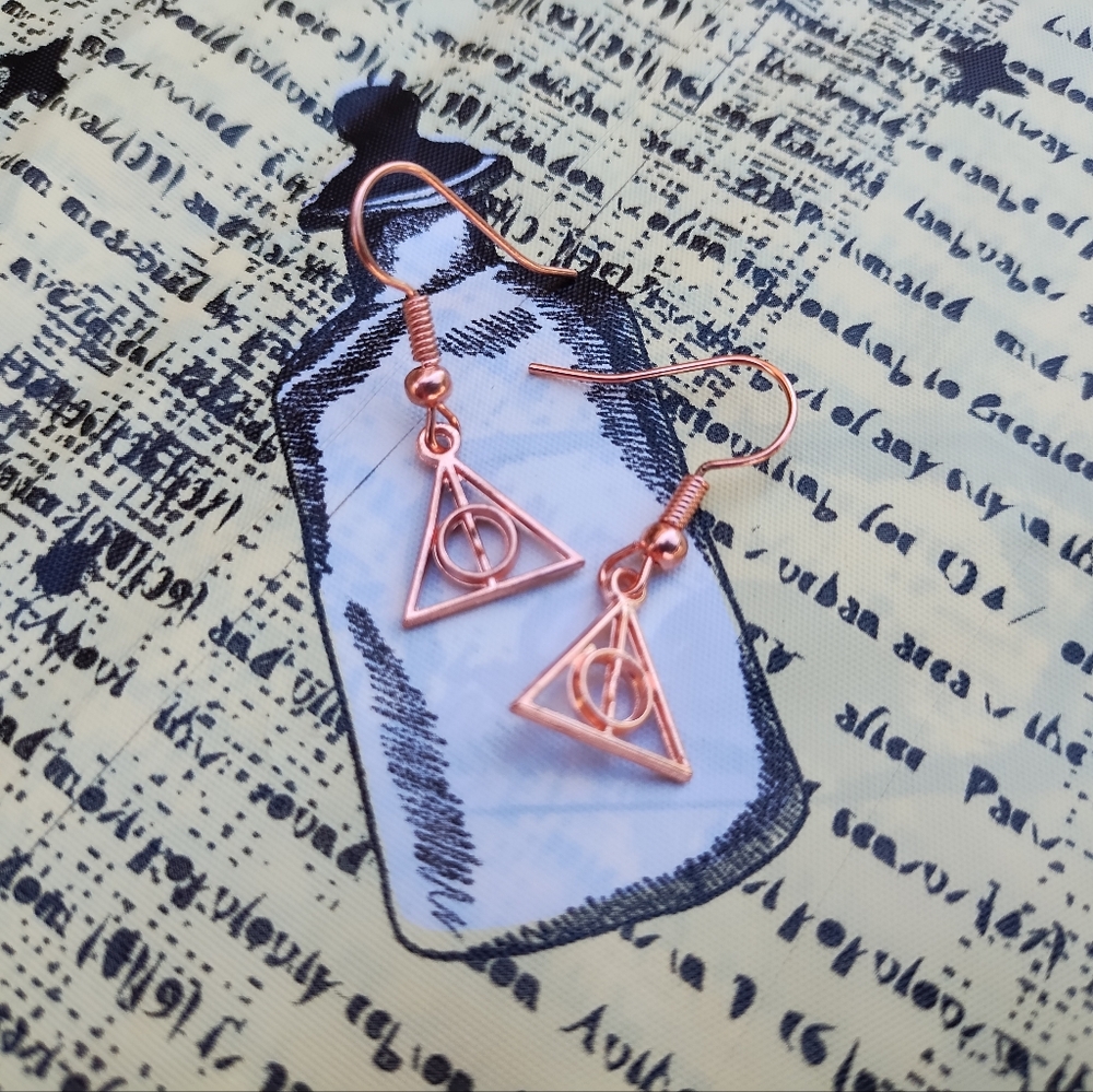 *Harry Potter Deathly Hallows Handmade earrings! Pick your style